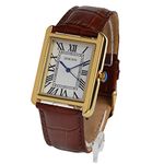 ERIKSEN Mens Vintage Retro Rectangular Gold Analog Quartz Dress Watch CMGBRN