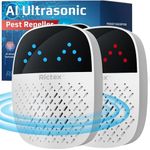 Rictex AI Ultrasonic Pest Repeller: Intelligent Sound Wave Technology, Dual Mode, Indoor Use, Covers Up to 2,000 sq ft, Safe & Humane Pest Control, Patent Pending, 2-Pack