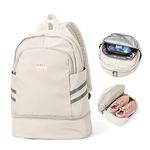 Gym Backpack for Women with ShoesCompartment&WetPocket Foldable Carry On Backpack Travel Backpack Waterproof Casual Daypack