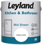 Leyland Kitchen & Bathroom Mid Sheen, Brilliant White, 2.5 Litre