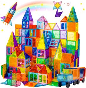 Xekel Magnetic Building Blocks Set, 120-Piece STEM Toy