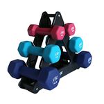 J/FIT 20-5200 32-Pound Dumbbell Set with Rack