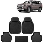 KINGSWAY Accessories Premium 5 Pcs PVC Car Floor Mat Compatible with Morris Garages (MG) Gloster Year 2020 Onwards, Waterproof, Anti Slip, All Weather Protection, Easy to Clean Car Foot Mats, Black 5G