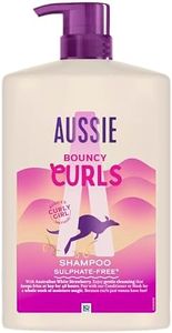 Aussie Bouncy Curls Silicone-Free Shampoo 1L XXL. Gently Cleanses and Moisturises Wavy and Curly Hair. With Jojoba, Coconut & Australian Macadamia Nut Oil. Vegan & Cruelty-Free