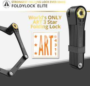 FoldyLock Elite Folding Bike Lock – Gold Rated, Heavy Duty 110cm with Keys & Case Mount