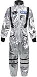 GRAJTCIN Women's Astronaut Costume Silver Spaceman Suit Space Pilot Jumpsuit Halloween Costumes Alien Outfit for Adult (L, Silver)