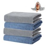 TAIYUNWEI Super Absorbent 100x70cm Microfiber Pet Towels - Fast Drying - Super Soft - Premium Pet Towels - Machine Washing&Drying Available - Set of 4 - Great for Dogs Cats other Pets