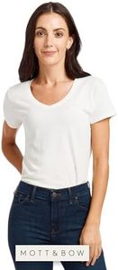 Mott & Bow Women's T-Shirt Classic, XXL Vintage White