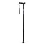 Hugo Airgo Mobility Aid Adjustable Walking Cane with Handle and Reflective Strap, Ebony