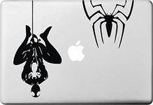 Vati Leaves Removable Creative Spider-Man and Spider Decal Sticker Skin Art Black for Apple MacBook Pro Air Mac 13" 15" inch/Unibody 13" 15" Inch Laptop