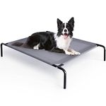 BRIKY Elevated Dog Bed,Portable Raised Dog Cot Beds Outdoor Large Cooling Pet Beds with No-Slip Feet Indoor Use,Multiple Sizes