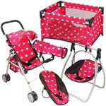 Deluxe Baby Doll Stroller with Crib