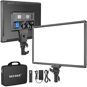 Neewer NL288 LED Lumière Vidéo avec 2.4G Remote, 45W 4800Lux 3200K-5600K CRI 97+ Dimmable Bi-Color 18"Soft Light Panel for Photography Youtube Live Stream Jeu Réunion Zoom (Batteries Not Included)