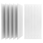 UMIACOUSTICS 6 PCS Acoustic Wall Panels,47.2 x 23.6 Inches Flame Retardant Sound Absorbing Panels,Decorative Sound Proof Panels in in Irregular Slotting, White