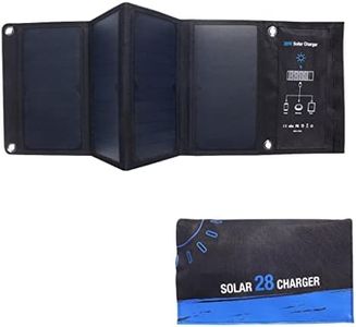 Solar Phone Charger, 28W Solar Panel Charger with Fast Charge 3 USB Ports, Waterproof Foldable SunPower Solar Charger Compatible with Cellphones, iPad, Battery Packs etc