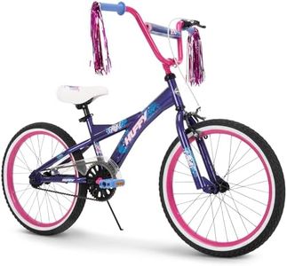 Huffy Go Girl 20" Girl's Bike, Ideal for Ages 5-9 Years Old, Shimmering Streamers, Quick Assembly, Adjustable Comfort, Single-Speed, Durable, Fun and Inspirational Graphics, Purple and Pink