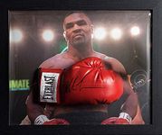 Allstarsignings Framed Heavyweight World Champion Mike Tyson signed Everlast boxing glove with COA & proof