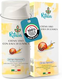100ml CREMA HIDRATANTE FACIAL BIO con BABA DE CARACOL al 75% y ACIDO HIALURONICO PURO Ritalia® Ingredientes Antiarrugas, Antiedad y Antimanchas para cara y Contorno Ojos MUJER HOMBRE
