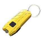 NITECORE TUBE V2.0 55 Lumen USB Rechargeable UltraLight Keychain Flashlight with LumenTac Keychain (Yellow)