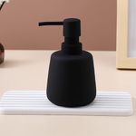 The Better Home Ceramic Soap Dispenser Bottle for Bathroom 260ml | Handwash Dispense Pump for Kitchen Sink | Kitchen Accessories Items | for Sanitizer, Shampoo, Lotion, Liquid Soap | Black