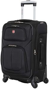 SwissGear Sion Softside Expandable Luggage, Black, Carry-On 21-Inch