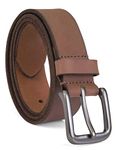 Timberland Men's 35mm Classic Buckle Leather Belt for Jeans, Brown, 32