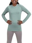 TCA Girls' SuperThermal Long Sleeve Performance Base Layer Running Training Top - Bay, 8-10 Years