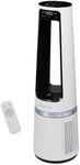 Russell Hobbs Quiet Bladeless Tower Fan & Heater with Remote Control, Touch Control, 85cm Tall, 12 Speed Settings, 12 Hour Adjustable Timer, Oscillating 2kW, White, 2 Year Guarantee RHBLDL25W