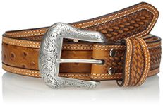 Nocona Belt Co. Men's Cognac Ostrich, Cognac, 38