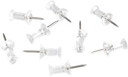 Amazon Basics Push Pins, Clear Plas
