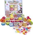 Bath Bombs for Kids with Surprise Inside, 32 Pack Paw Bath Bombs with Toy, Bath Bombs with Ocean Animals and Space Planet Toys SPA Fizzy Handmade Natural Bath Bomb Gift Set at Christmas, Birthday