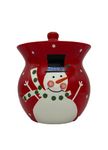 Sale! Christmas Snowman, Hand Painted Ceramic, Cookie Jar 9-3/4"H, 87276 by ACK