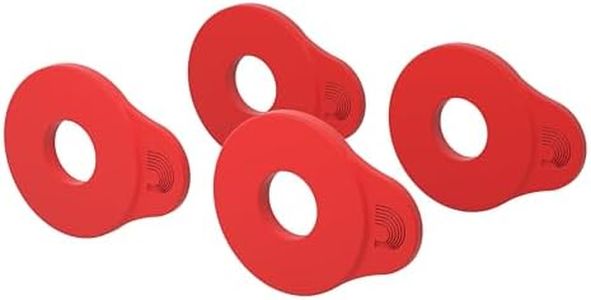 D'Addario Accessories Flex Lock Strap Blocks - Locks Straps In Place - Protect Your Instrument with No Modifications or Hardware - Easy to Attach - Set of 4 Blocks - Red