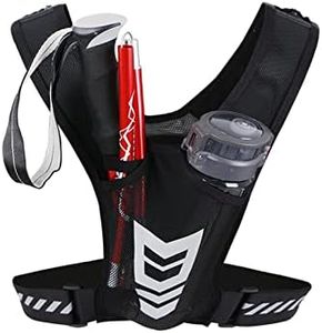 FIDWALL - Portateléfono de carreras para chalecos, bolsillo pectoral, ligero y atractivo | Clip para llaves | Correas luminosas | Impermeable | Reflectante | Hombres y Mujeres, Negro , talla única,