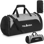 Tolaccea 54L Expandable Sports Gym Bag for Men and Women, Large Duffel Travel Bag with Shoes Compartment | Dry & Wet Separation | Shoulder Strap | Holdall Backpack for Overnight,Weekend,Football,Rugby