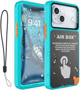 Haireca Waterproof Phone Case, Underwater Snorkeling Case for 6.1" iPhone [16, /15 Pro, 14/14 Pro, 13/13 Pro, 12/12 Pro], Inflated Touchscreen HD Photography Water Proof Beach Essentials, Teal