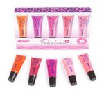 abeec Scented Lip Gloss Set – 5 x Lip Gloss Pack - Strawberry, Blueberry, Cherry, Orange And Grape – Kids Makeup Sets For Girls – Kids Lip Gloss Sets For Girls