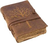 craft-club Leather Finish Journal with Antique Handmade Paper, Standard