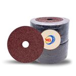 WA 50PACK - 5" X 7/8" inch 36 Grit Aluminum Oxide Resin Fiber Sanding and Grinding Discs, Fiber Sanding Discs Center Hole for Angle Grinder (Grit 36#)