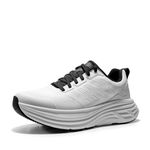 NORTIV 8 Women's Running Shoes Cushion Walking Tennis Shoes Non-Slip Gym Sports Athletic Sneakers ActiveFloat,Size 8,White,SNWS245W