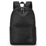 HOMIEE Lightweight Stylish Casual Backpack, Laptop Backpack Water-Resistant Daypack, Travel/School/Casual/Work Backpack (15.6 Inch Black)