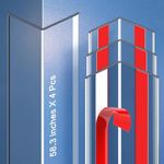 Frychee Clear Self-Adhesive Wall Corner Protectors-4 PCS of Corner Guards & Edge Protector for Baby, Furniture, Door, Tables, Cover Sharp Furniture, Easy to Install (3cmx150cm/1.18inx59.1in)
