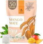 Palermo Organic Yerba Mate Tea Bags 50 Count - Mango Mate Infused with Cinnamon, Orange Peel & Licorice Root - Antioxidant-Rich Tropical Mango Flavor, Sweet Spice Blend, Unsmoked, Vegan, Gluten-Free