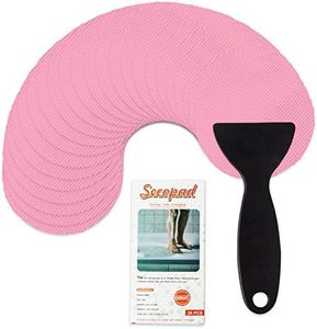 Secopad Non-Slip Bathtub Stickers, 24PCS Safety Bathroom Tubs Showers Treads Adhesive Decals Scraper (Pink)