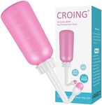 CROING 𝙋𝙤𝙧𝙩𝙖𝙗𝙡𝙚 𝘽𝙞𝙙𝙚𝙩 (Pink 350ML)Travel Bidet Portable Bidets Sprayer-Upside Down Squeeze Flusher Bottle-Momwasher Postpartum Clean-Personal Hygiene Care Portable Bidet for Travel,Kids