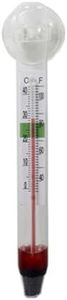 Aquarium Temperature Gauge - Fish Tank Meter | Glass Water Temperature Measuring Tool | Portable Temperatures Reader with Double Scales | Water Monitor for Garden Swimming Pools