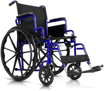 Vive Mobility Foldable Wheelchair for Adults - Portable Wheel Chair for Seniors - Folding Chair w/Wheels for Travel, All Terrain - Elderly & Disabled & Supports up to 250 lbs - Compact & Collapsible