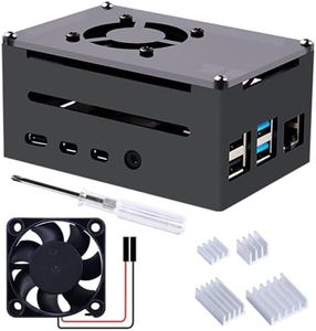 GeeekPi Case for Raspberry Pi 4, Aluminum Case for Raspberry Pi 4 with Fan, Heatsink for Raspberry Pi 4 Model B, High Case Supports POE Hat