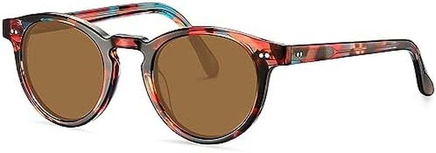 AVAWAY Ronde Lunettes de Soleil Femmes Polarisées Catégorie 3 Petit Visage Vintage Rétro U400 Lunettes AV206