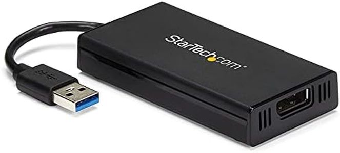 StarTech.com USB 3.0 to 4K DisplayPort External Multi Monitor Graphics Adapter - USB 3.0 Video Card - Ultra HD 4K (USB32DP4K), Black